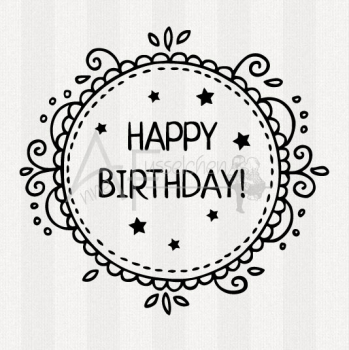 Textstempel - Birthday