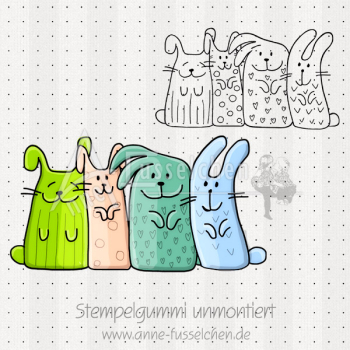 Motivstempel - Doodle Hasen 02