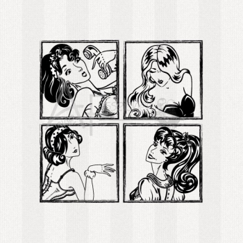 Motivstempel - Pinups 02