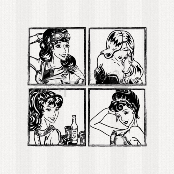Motivstempel - Pinups 01