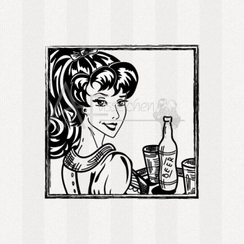 Motivstempel - Pinup 02