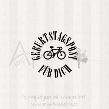 Ministempel - Geburtstagspost 01 | ø 3,0 cm