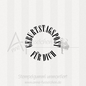 Ministempel - Geburtstagspost 02 | ø 3,0 cm