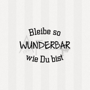 Textstempel - Wunderbar