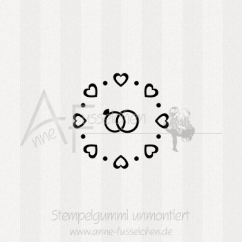 Ministempel - Herzen & Ringe 01| ø 3,0 cm