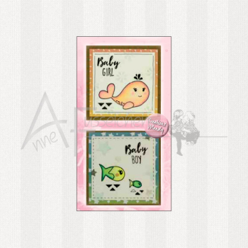 Stanzschablone - Wal & Blase