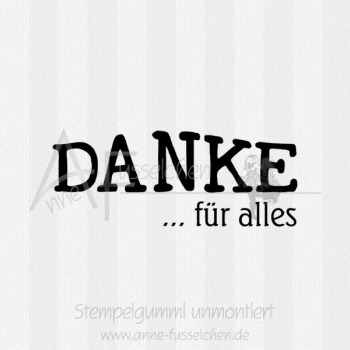 Textstempel - Danke für alles