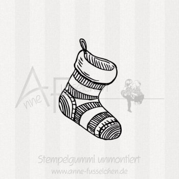 Motivstempel - Socken m. Streifen