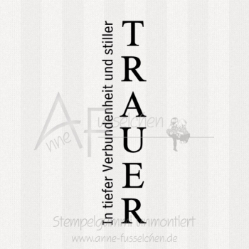Textstempel - ... stiller Trauer