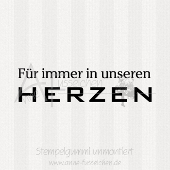 Textstempel - Für immer ... Herzen