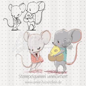 Motivstempel - Mäusepaar (gr)