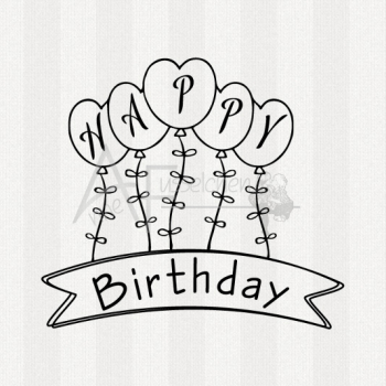 Textstempel - Happy Birthday 01 (gr)