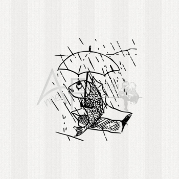 Motivstempel - Fisch im Regen