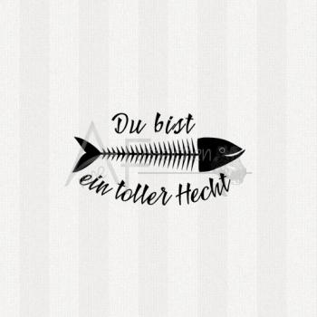 Textstempel - ...toller Hecht 01