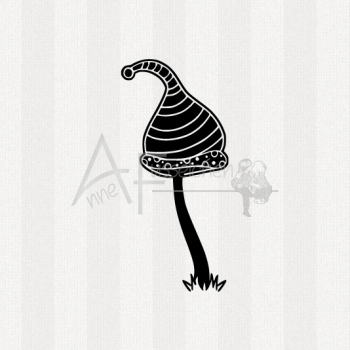 Motivstempel - Drolliger Pilz 16 mit Gras