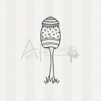 Motivstempel - Drolliger Pilz 07 mit Gras