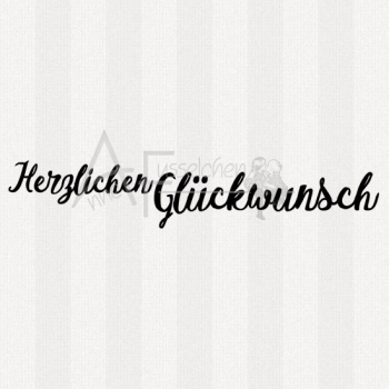 Textstempel - Herzlichen Glückwunsch