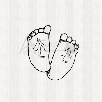 Motivstempel - Babyfüße 01 (kl)