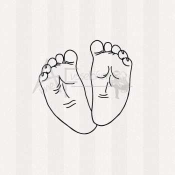 Motivstempel - Babyfüße 02 (kl)