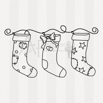 Motivstempel - Weihnachtssocken 01