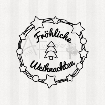 Textstempel - Fröhliche Weihnachten 01