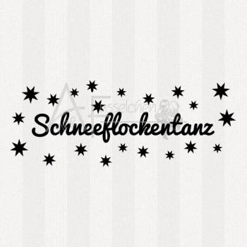 Textstempel - Schneeflockentanz