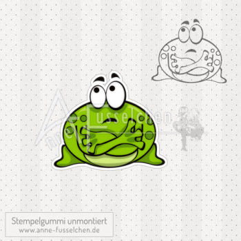 Motivstempel - Nachdenklicher Frosch