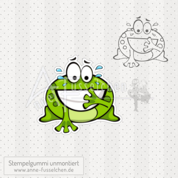 Motivstempel - Lachender Frosch