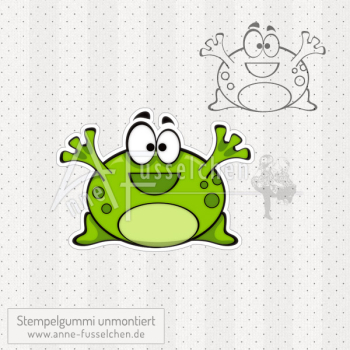 Motivstempel - Fröhlicher Frosch