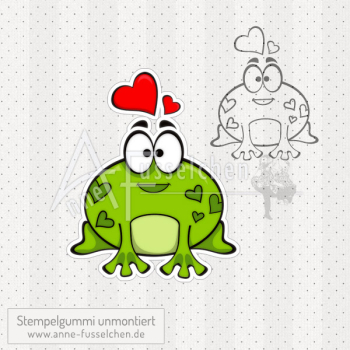 Motivstempel - Verliebter Frosch