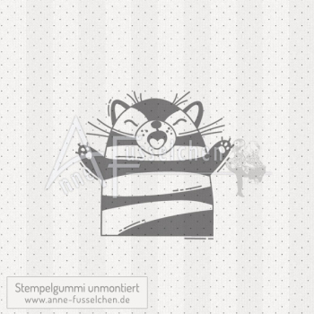 Motivstempel - Singende Katze