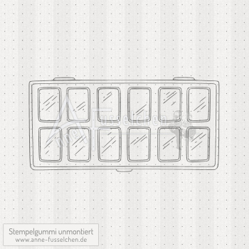 Motivstempel - Farbkasten Swatches 12er eckig