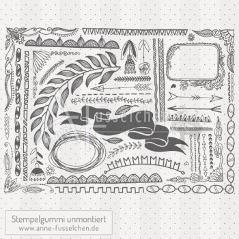 Hintergrundstempel - Doodle Muster