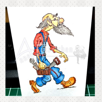 Motivstempel - Handwerker Klausi 02  | anne-fusselchen.de