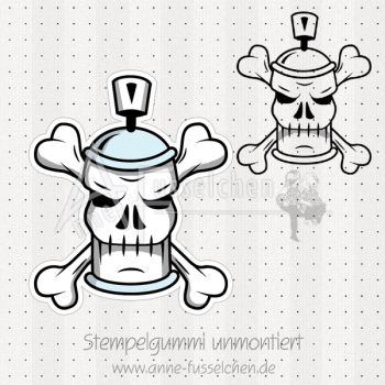 Motivstempel - Spraydose Totenkopf