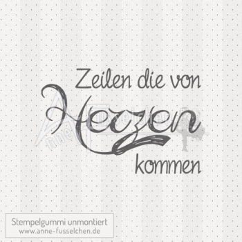 Textstempel - Zeilen die von Herzen... | anne-fusselchen.de
