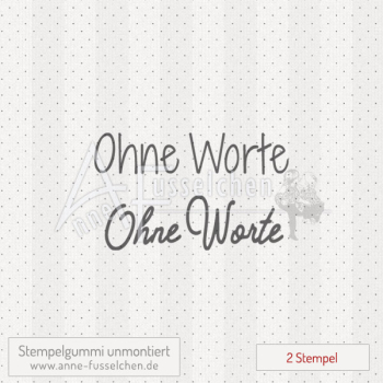 Textstempel - Ohne Worte | 2 Stempel