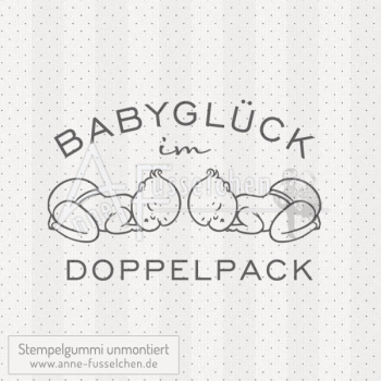 Textstempel - Babyglück im Doppelpack 02