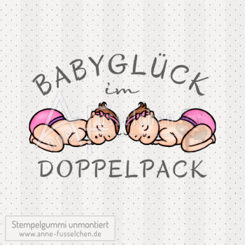 Textstempel - Babyglück im Doppelpack 03 - Beispiel