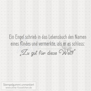 Textstempel - Ein Engel schrieb in ...