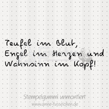 Textstempel - Teufel im Blut ...