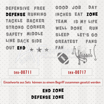 Textstempel - American Football  Team