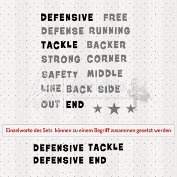 Textstempel - American Football Tackle