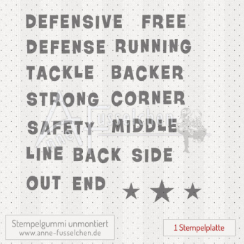 Textstempel - American Football Defense