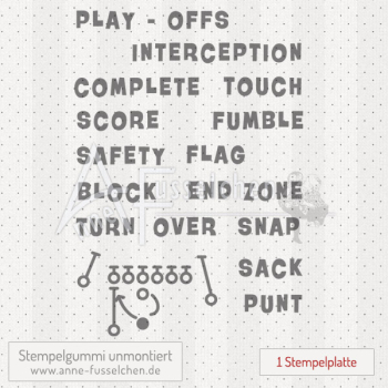 Textstempel - American Football Fumble