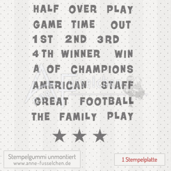 Textstempel - American Football Texte