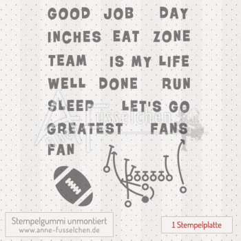 Textstempel - American Football Equipment