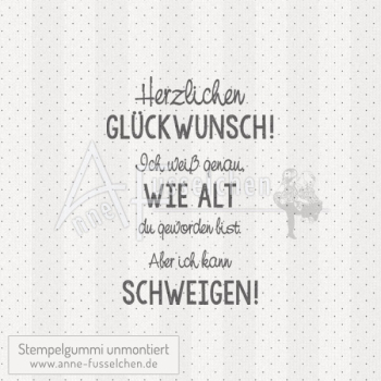 Textstempel - Herzlichen Glückwunsch!