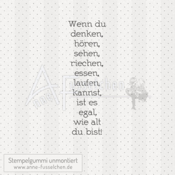 Textstempel - Wenn du denken, hören ...