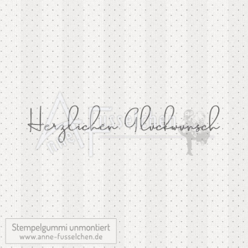 Textstempel - Herzlichen Glückwunsch
